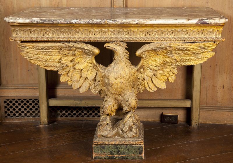 Napoleonic Gilt Wood Eagle Console