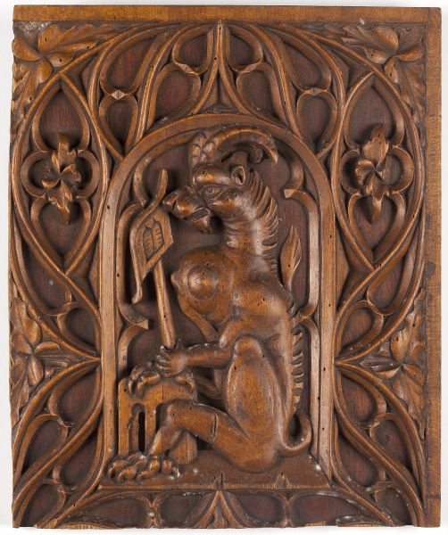 Antique Carved Wood Panellikely