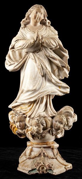 Italian Carved Alabaster Madonna18th 15caa6