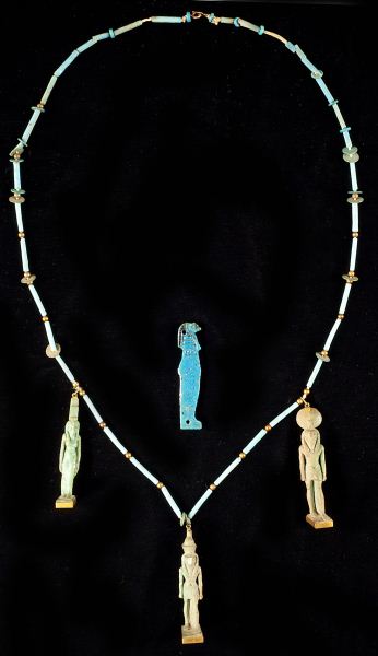 Egyptian Necklace and Amuletthe 15cabc