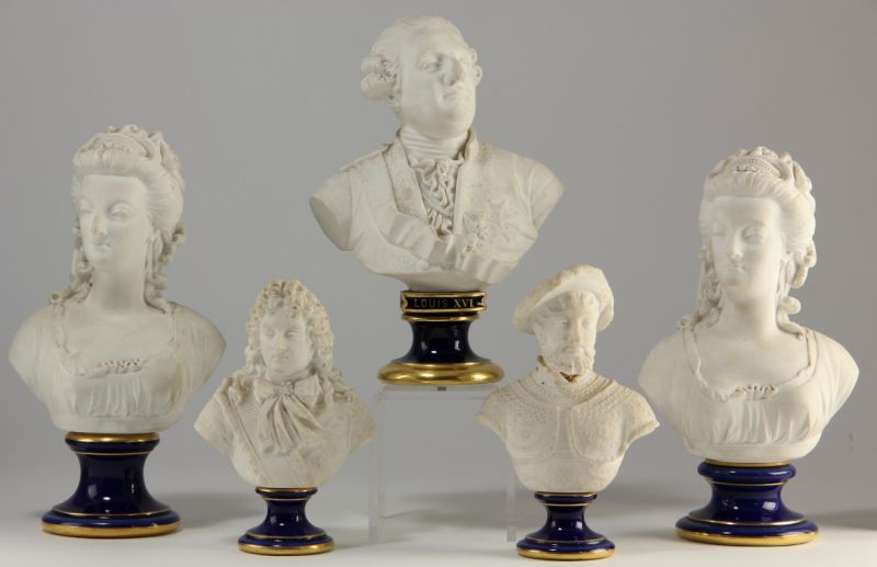 Group of Five Sevres Portrait Bustswhite 15cad8