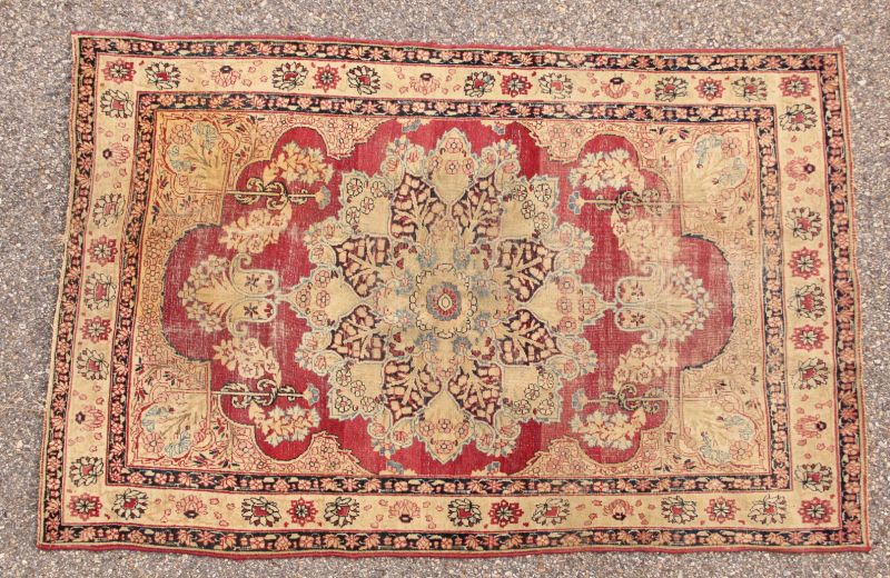 Antique Kazak Area Rugcenter medallion 15cae9