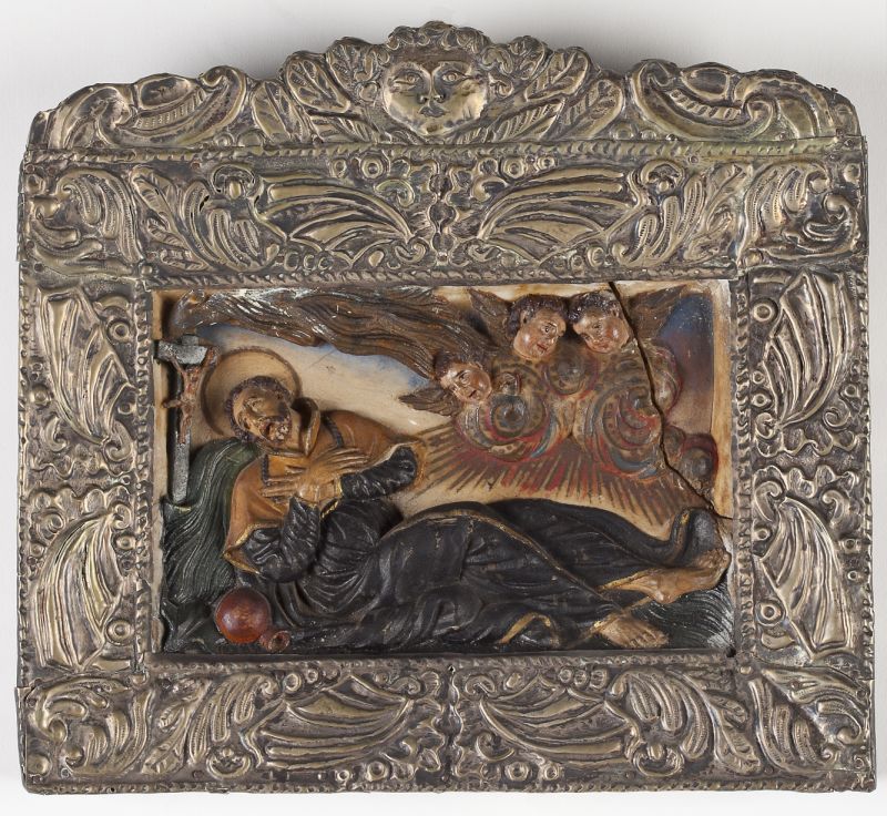 Italian Plaque Ecstasy of Saint Dominiclikely