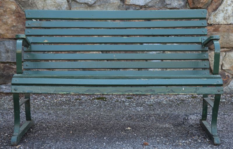 Garden Bench20th century with green 15cb48