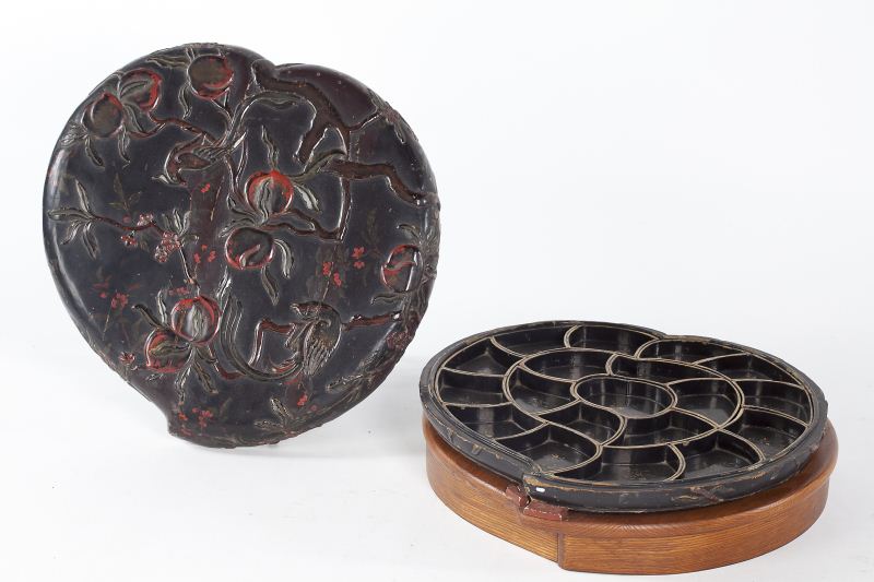 Lidded Chinese Lacquered Sweetmeat