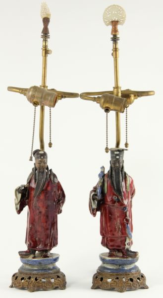 Pair of Japanese Figural Table 15cb86