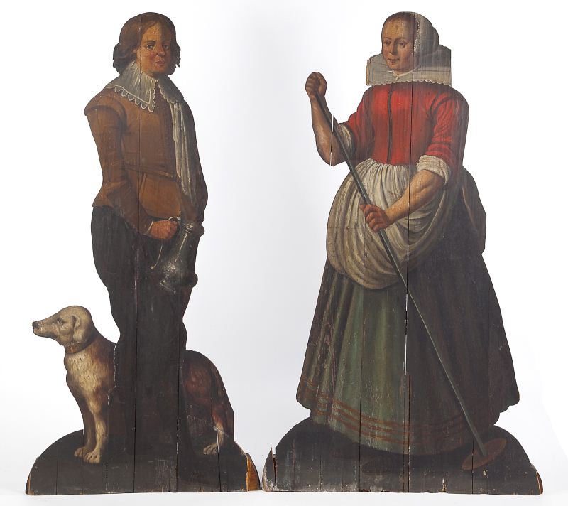 Pair of English Figural Dummy Boardsearly