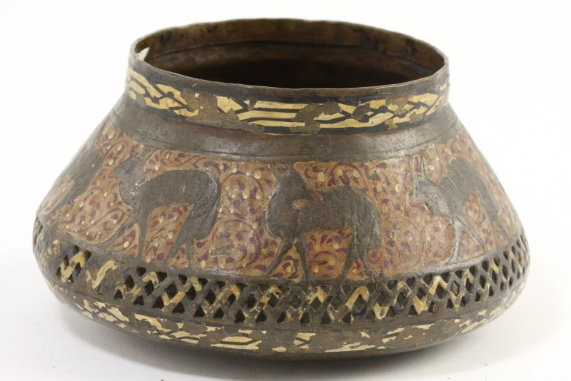Persian Bronze Bowl18th century 15cbab