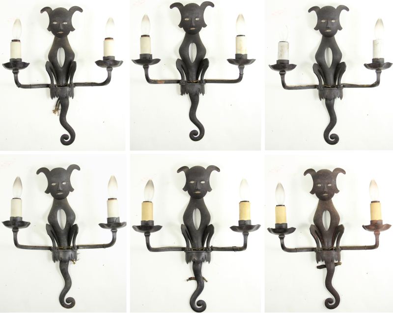 Set of Six Bagues Cat Shaped Wall