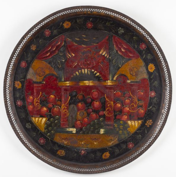 Paint Decorated Tole Tray19th century 15cbba
