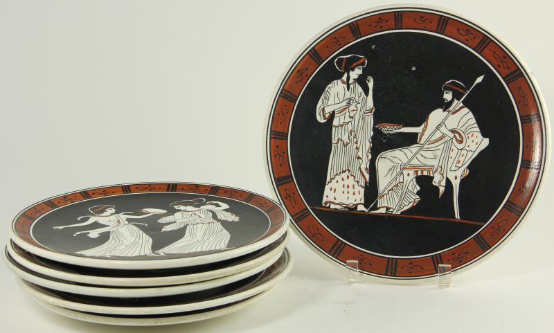 Six Companion Greek Plates20th 15cbd5