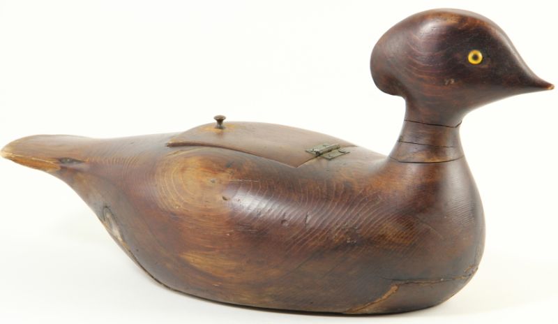 Antique Pine Duck DecoyMerganser carved