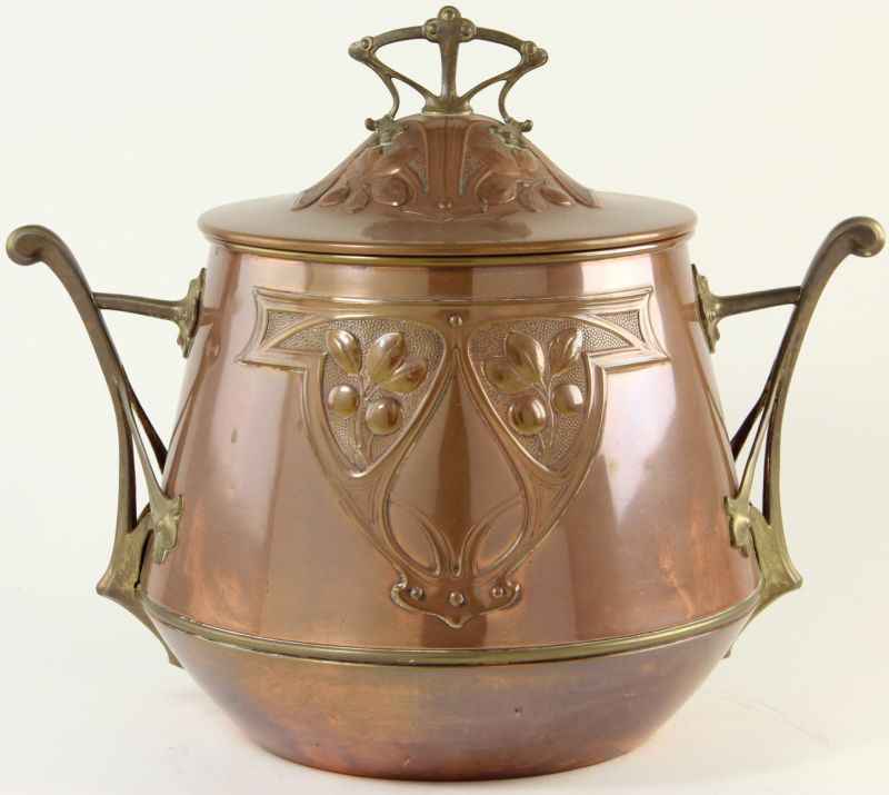 Art Nouveau Copper Potcirca 1900 15cc02
