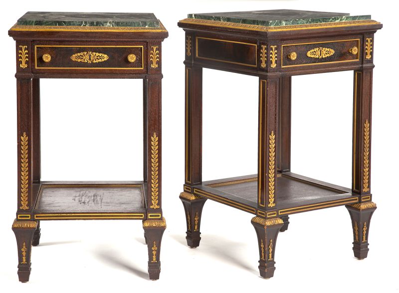 Pair of French Empire Style Bedside