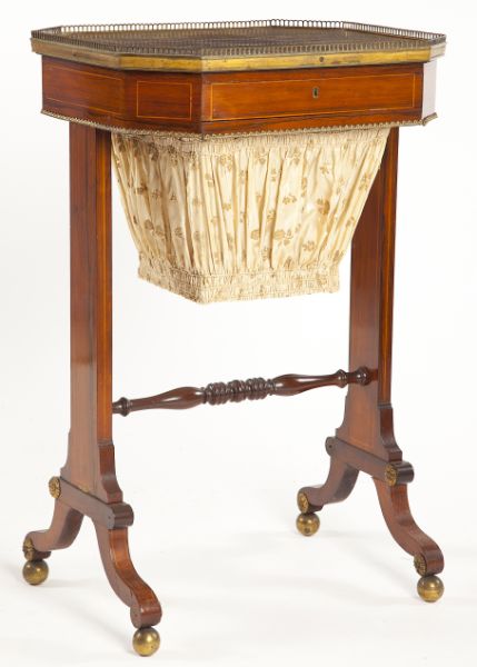 George III Rosewood Sewing Tablecirca