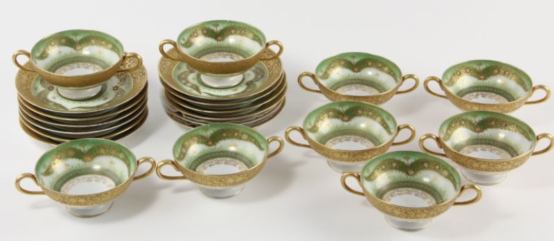 Set of Limoges Porcelain Bouillon 15cc60