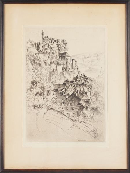 John Taylor Arms Etching Rocamadour titled 15cc5b