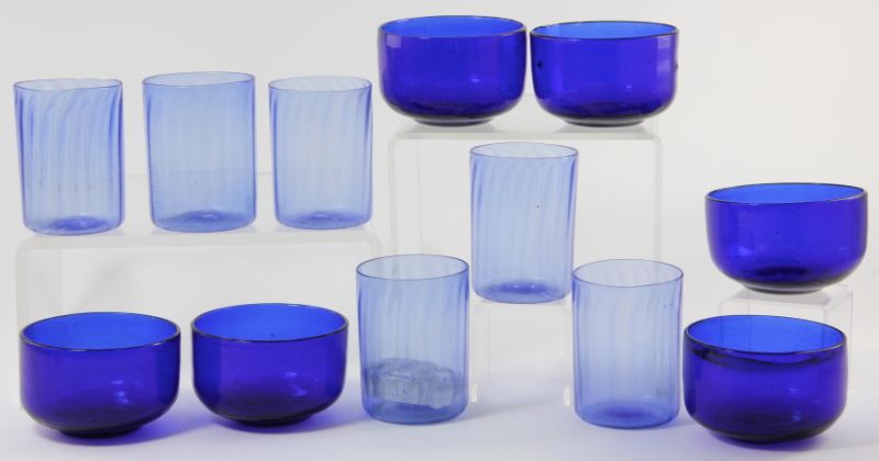 Group of Blue Blown Glassincluding 15cc6a