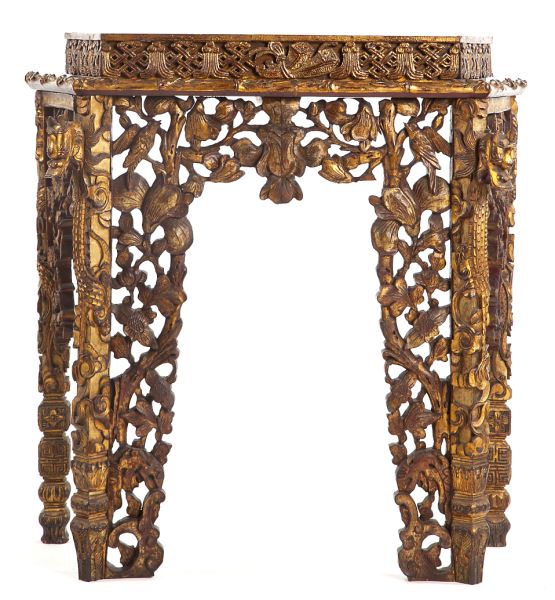 Chinese Carved Gilt Wood Console