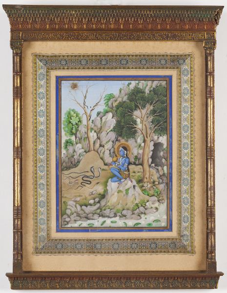 Antique Indian Mughal School Paintingtempera 15ccd0