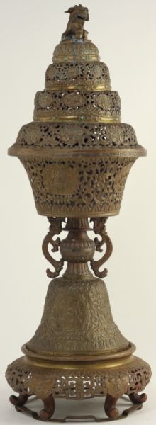 Chinese Brass Incense Burner or