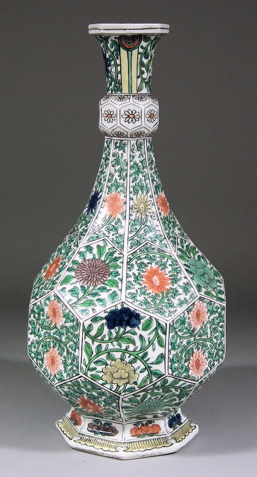 A European porcelain octagonal