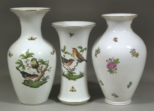 Three pieces of modern Herend porcelain