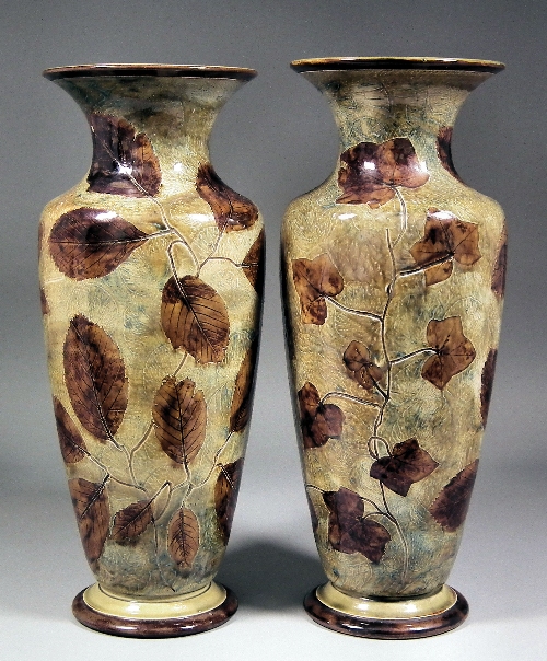 A pair of Royal Doulton stoneware