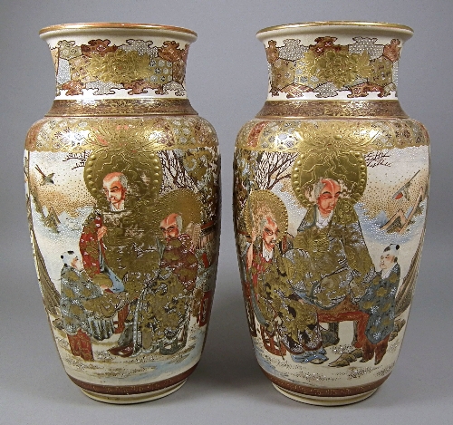 A pair of Japanese pottery Satsuma  15cd4a