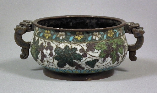 A Chinese bronze and cloisonne 15cd58