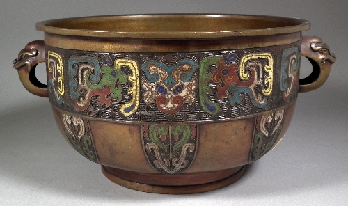 A Chinese bronze and cloisonne 15cd57