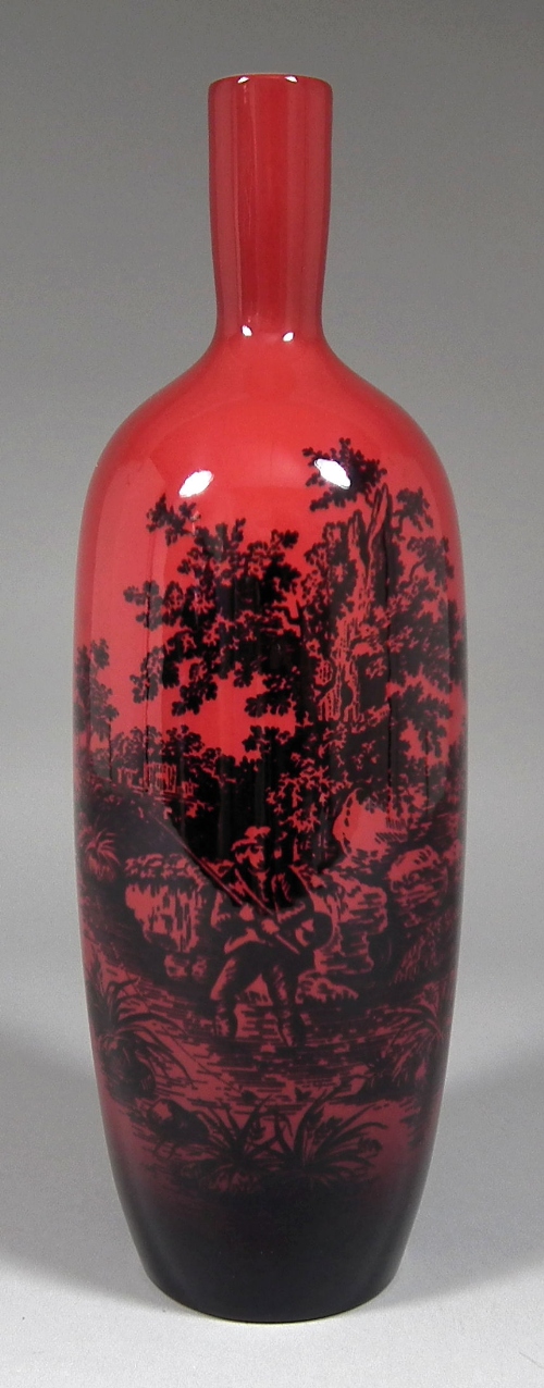 A Royal Doulton pottery Flambe Woodcut