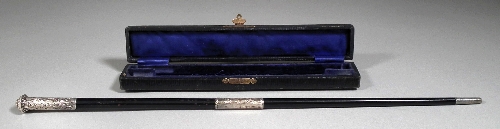 A George V silver mounted and ebonised 15cd87