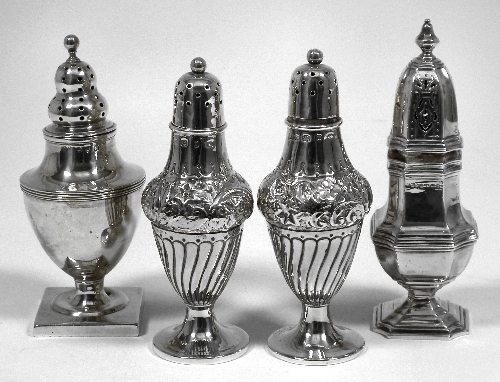 A pair of late Victorian silver