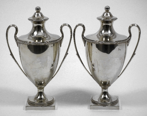 A pair of George III silver urn 15cdd8