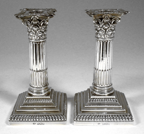 A pair of Edward VII silver squat 15cde4