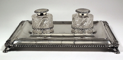 An Edward VII silver rectangular two