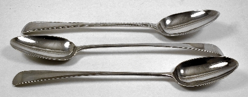 Two George III silver Old English pattern