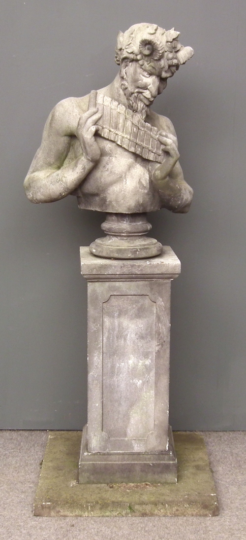 A modern cast concrete bust - Pan