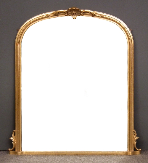 A modern gilt overmantel mirror 15cee7