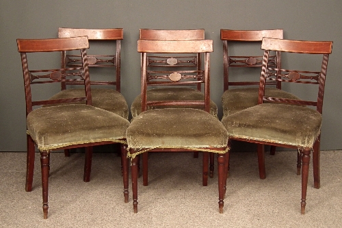 A set of six George III mahogany 15cf17