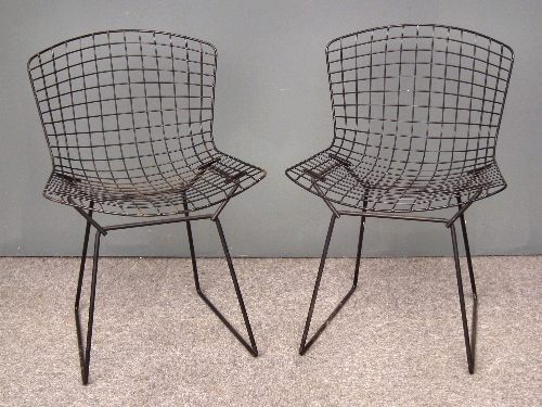 A pair of 1960s ebonised metal 15cf24