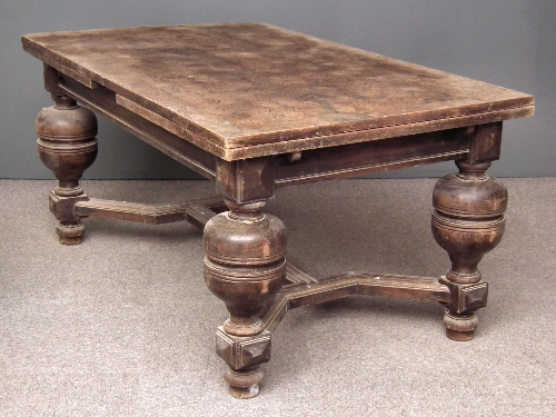 An oak drawleaf refectory table 15cf50