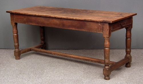 An old French elm and fruitwood rectangular