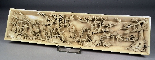 A Chinese ivory rectangular panel 15cf9e