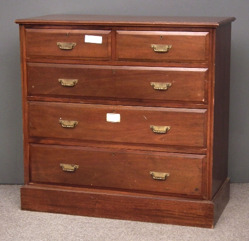 An Edwardian mahogany chest of