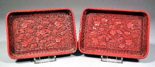 A pair of Chinese Cinnabar lacquer 15cfb5