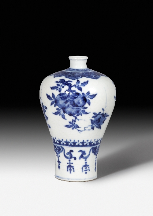 A Chinese blue and white soft-paste