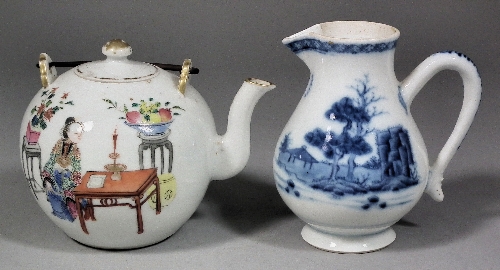 A Chinese porcelain globular teapot