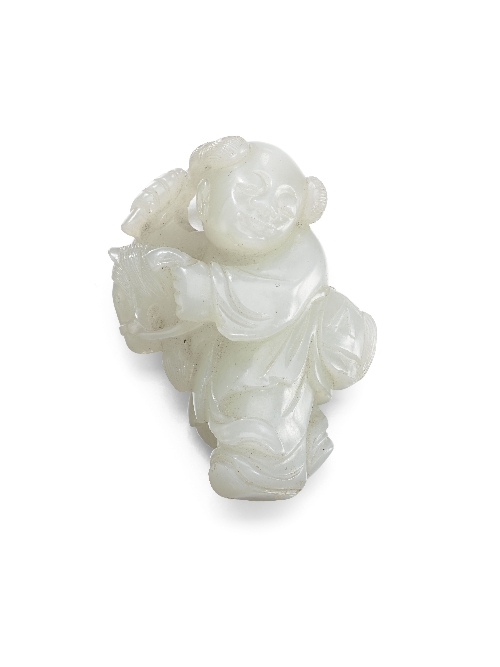 A Chinese white jade carving of 15d008